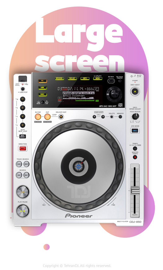 دی جی پلیر پایونیر CDJ 850 White قیمت خرید فروش دی جی پلیر پایونیر CDJ 850 White